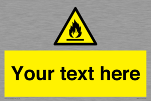 Custom flammable sign